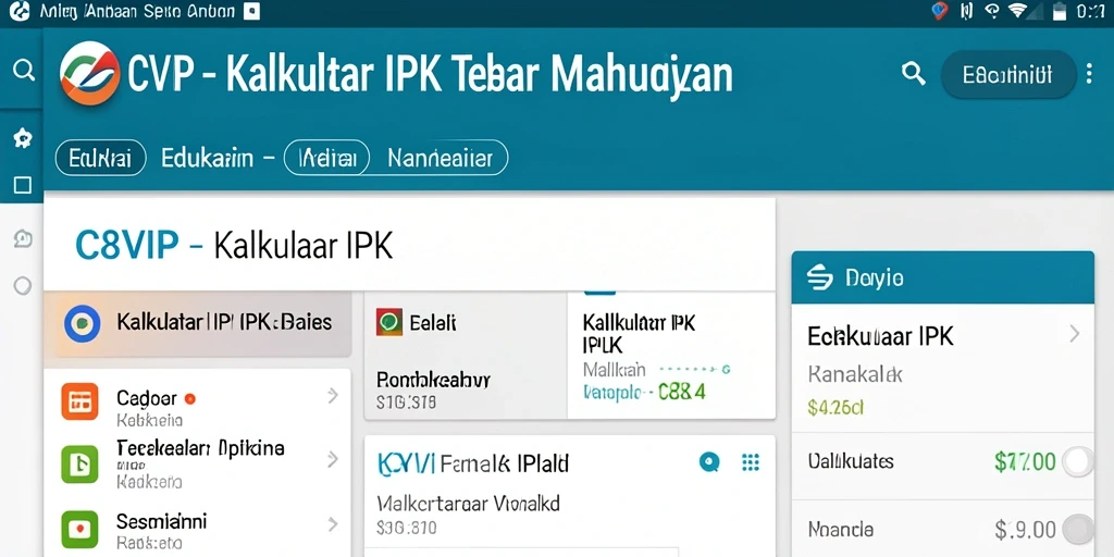 Tampilan antarmuka C8VIP untuk kalkulator IPK yang mudah digunakan.