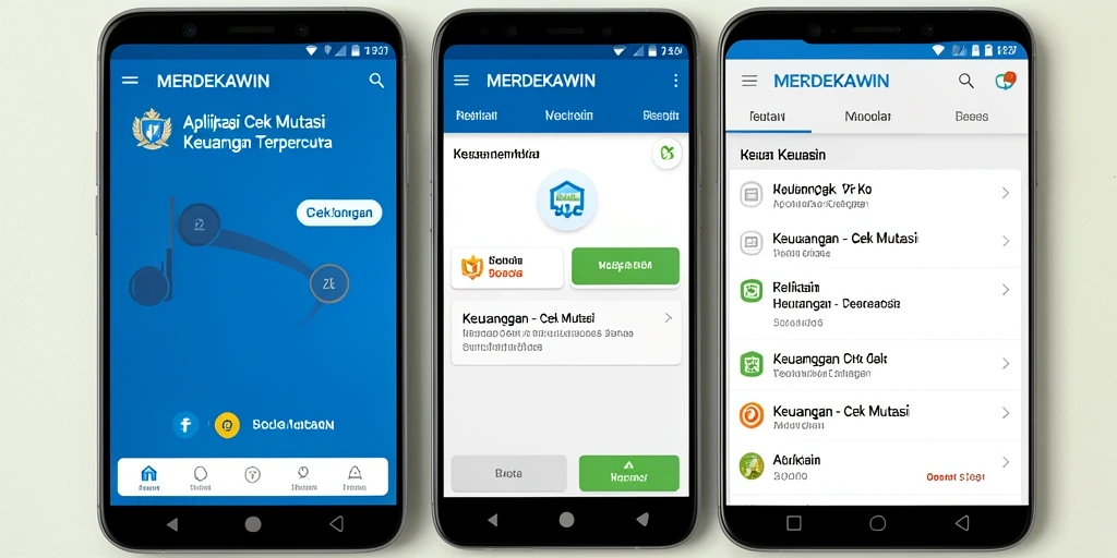 Screenshot antarmuka <strong>MERDEKAWIN</strong> menampilkan fungsi pemantauan mutasi keuangan.