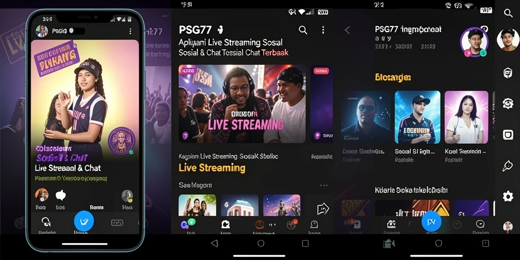 Tampilan antarmuka Live Streaming PSG77 yang menarik dan interaktif.