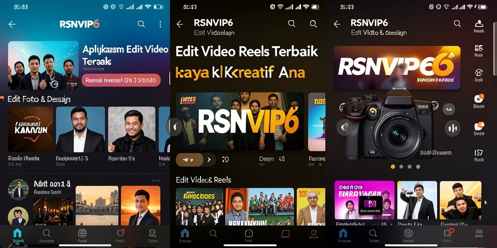 Tampilan antarmuka RSNVIP6 untuk Edit Video Reels yang menarik dan intuitif.